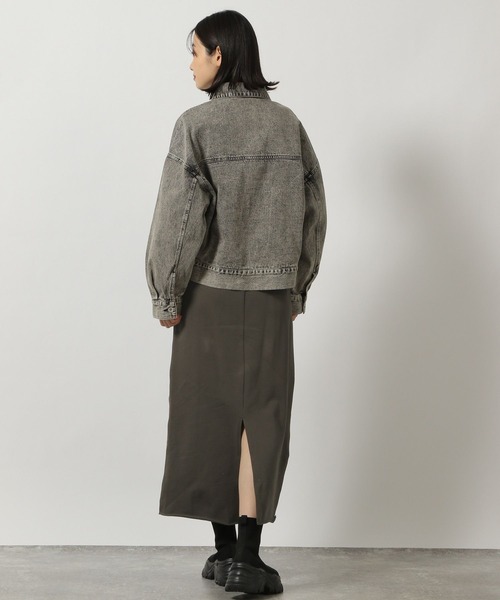 LAKOLE（ラコレ）の「裏毛刺繍ナロースカート / 310589（スカート・レディース・オフホワイト/グレー/チャコールグレー・FREE）」の20枚目の写真