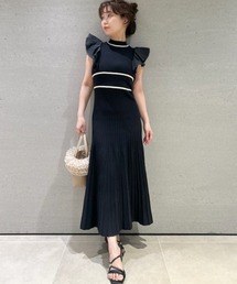 LILY BROWN（リリーブラウン）の「2WAYフリルドッキングニット