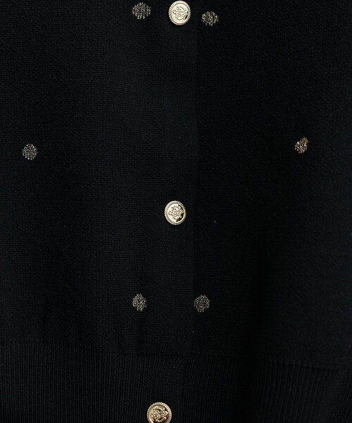 natural couture(ナチュラルクチュール)の「ポリニットドット金釦ポケ付きカーディガン(カーディガン/ボレロ・レディース・アイボリー/カーキ/ブラック/ブルー・FREE)」の16枚目の写真