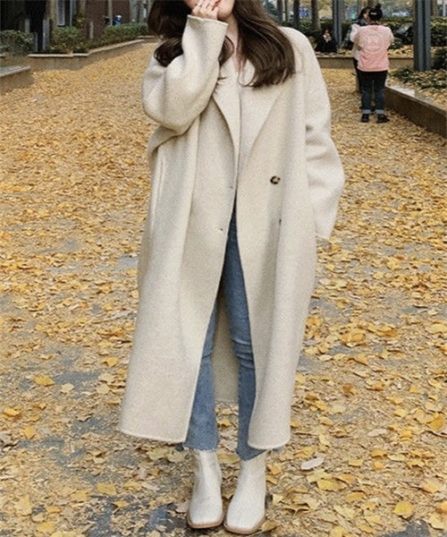 ピークドラペルロングコート（チェスターコート）｜Dream garden