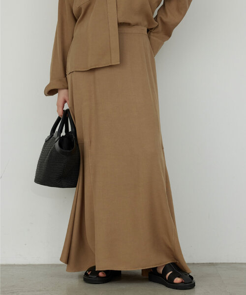 GALLARDAGALANTE（ガリャルダガランテ）の「【セットアップ対応】切替フレアスカート（スカート・レディース・カーキ/ブラック/ライトベージュ/ネイビー/モカ・0/1）」の22枚目の写真