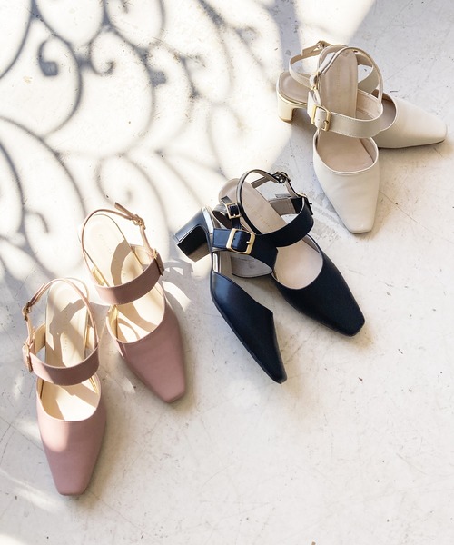 ORiental TRaffic（オリエンタルトラフィック）の「バックストラップヒールパンプス/51101（パンプス・レディース・ブラック/ピンク/ホワイト・34/35/36/37/38/39/40/41/42/33/43）」の4枚目の写真