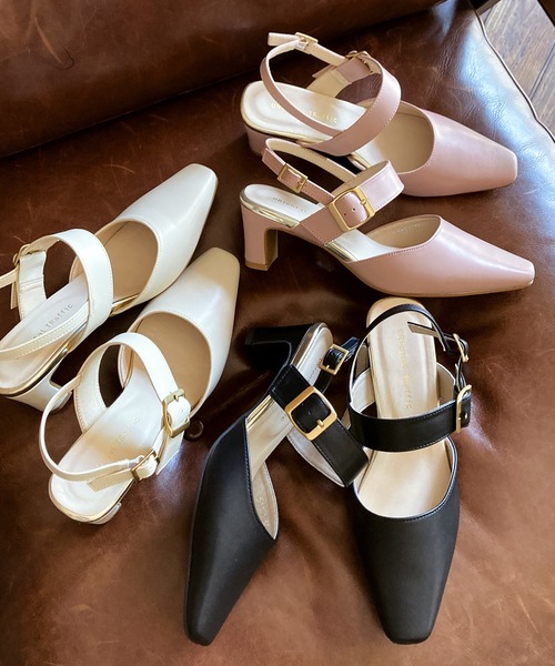 ORiental TRaffic（オリエンタルトラフィック）の「バックストラップヒールパンプス/51101（パンプス・レディース・ブラック/ピンク/ホワイト・34/35/36/37/38/39/40/41/42/33/43）」の5枚目の写真