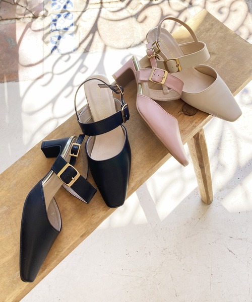 ORiental TRaffic（オリエンタルトラフィック）の「バックストラップヒールパンプス/51101（パンプス・レディース・ブラック/ピンク/ホワイト・34/35/36/37/38/39/40/41/42/33/43）」の6枚目の写真