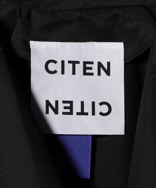 CITEN（シテン）の「＜CITEN＞トレンチライクショートブルゾン（トレンチコート・レディース・モカ/ブラック/その他1・S/M）」の9枚目の写真
