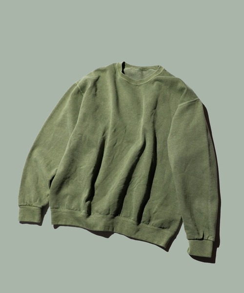 JERZEES（ジャージーズ）の「JERZEES / ジャージーズ PIGMENT DYE CREW NECK SWEAT ピグメントダイ クルーネックスウェット（スウェット・メンズ・モカ/ライトグリーン/レッド/グレー/ブラック/グリーン・LARGE/X-LARGE/MEDIUM/SMALL）」の4枚目の写真