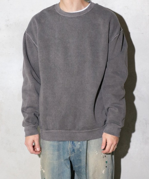 JERZEES（ジャージーズ）の「JERZEES / ジャージーズ PIGMENT DYE CREW NECK SWEAT ピグメントダイ クルーネックスウェット（スウェット・メンズ・モカ/ライトグリーン/レッド/グレー/ブラック/グリーン・LARGE/X-LARGE/MEDIUM/SMALL）」の12枚目の写真