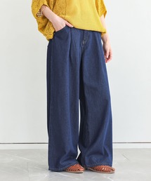 タックデニムパンツ