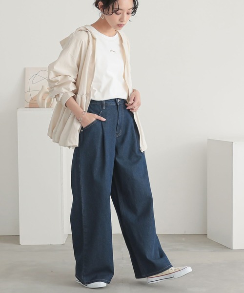 n'OrLABEL（ノアールレーベル）の「『タックデニムパンツ』（デニムパンツ・レディース・ブラック/ブルー/ネイビー・L～LL/S～Ｍ/3L）」の18枚目の写真