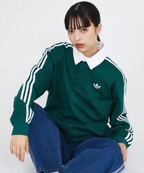 adidas(アディダス)の「【adidas originals/アディダスオリジナルス】Rugby polo / アディカラーラグビーポロシャツ(ポロシャツ・メンズ・ブラック/ネイビー/ホワイト/グリーン・M/L/XL)」の5枚目の写真