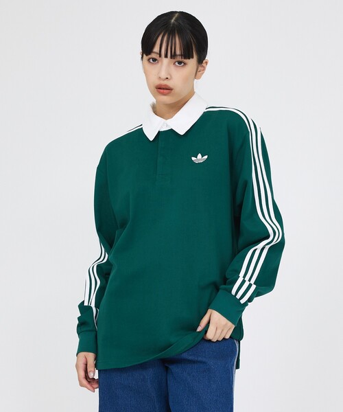 adidas(アディダス)の「【adidas originals/アディダスオリジナルス】Rugby polo / アディカラーラグビーポロシャツ(ポロシャツ・メンズ・ブラック/ネイビー/ホワイト/グリーン・M/L/XL)」の7枚目の写真