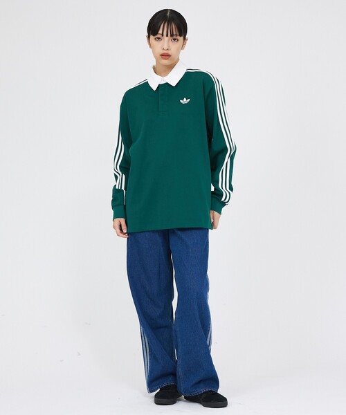 adidas(アディダス)の「【adidas originals/アディダスオリジナルス】Rugby polo / アディカラーラグビーポロシャツ(ポロシャツ・メンズ・ブラック/ネイビー/ホワイト/グリーン・M/L/XL)」の9枚目の写真