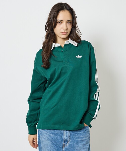 adidas(アディダス)の「【adidas originals/アディダスオリジナルス】Rugby polo / アディカラーラグビーポロシャツ(ポロシャツ・メンズ・ブラック/ネイビー/ホワイト/グリーン・M/L/XL)」の10枚目の写真