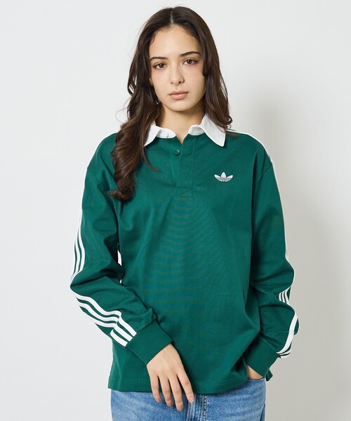 adidas(アディダス)の「【adidas originals/アディダスオリジナルス】Rugby polo / アディカラーラグビーポロシャツ(ポロシャツ・メンズ・ブラック/ネイビー/ホワイト/グリーン・M/L/XL)」の11枚目の写真