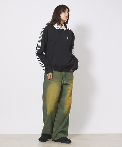 adidas（アディダス）の「【adidas originals/アディダスオリジナルス】Rugby polo / アディカラーラグビーポロシャツ（ポロシャツ・メンズ・ブラック/ネイビー/ホワイト/グリーン・M/L/XL）」の12枚目の写真