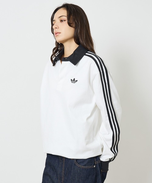 adidas（アディダス）の「【adidas originals/アディダスオリジナルス】Rugby polo / アディカラーラグビーポロシャツ（ポロシャツ・メンズ・ブラック/ネイビー/ホワイト/グリーン・M/L/XL）」の9枚目の写真