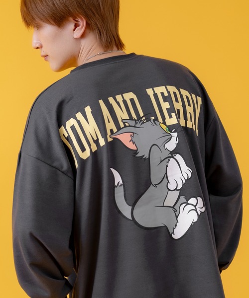 improves（インプローブス）の「【TOM&JERRY】 ライトスウェット プリント トレーナー（スウェット・メンズ・ネイビー系/グリーン系2/グレー/ホワイト系1/ホワイト系/ホワイト/ライトグレー/ベージュ系1/ベージュ系/グレー系2/ライトグレー系2/ブラック系1/ブラック系/グリーン/ネイビー系2/ネイビー系1・X-LARGE/LARGE/MEDIUM）」の9枚目の写真