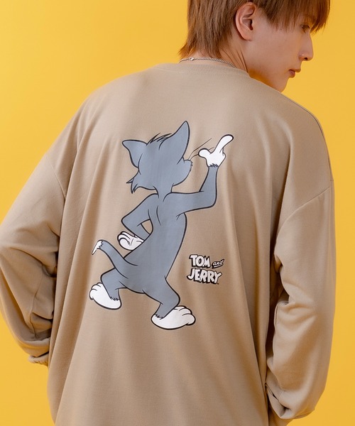 improves（インプローブス）の「【TOM&JERRY】 ライトスウェット プリント トレーナー（スウェット・メンズ・ネイビー系/グリーン系2/グレー/ホワイト系1/ホワイト系/ホワイト/ライトグレー/ベージュ系1/ベージュ系/グレー系2/ライトグレー系2/ブラック系1/ブラック系/グリーン/ネイビー系2/ネイビー系1・X-LARGE/LARGE/MEDIUM）」の10枚目の写真