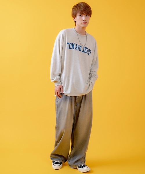 improves（インプローブス）の「【TOM&JERRY】 ライトスウェット プリント トレーナー（スウェット・メンズ・ネイビー系/グリーン系2/グレー/ホワイト系1/ホワイト系/ホワイト/ライトグレー/ベージュ系1/ベージュ系/グレー系2/ライトグレー系2/ブラック系1/ブラック系/グリーン/ネイビー系2/ネイビー系1・X-LARGE/LARGE/MEDIUM）」の22枚目の写真
