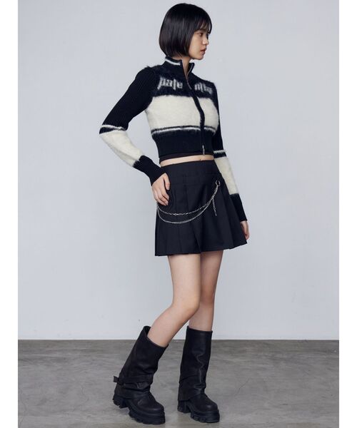 EMODA（エモダ）の「シャギージップニット（ニット/セーター・レディース・グレー/ピンク/ブラック/ブルー・FREE）」の6枚目の写真