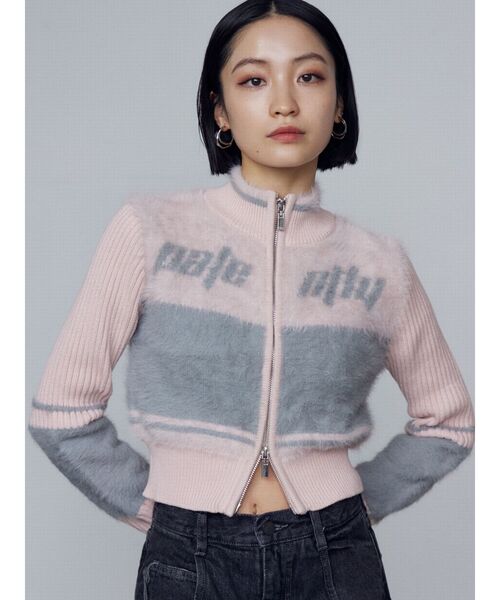 EMODA（エモダ）の「シャギージップニット（ニット/セーター・レディース・グレー/ピンク/ブラック/ブルー・FREE）」の8枚目の写真