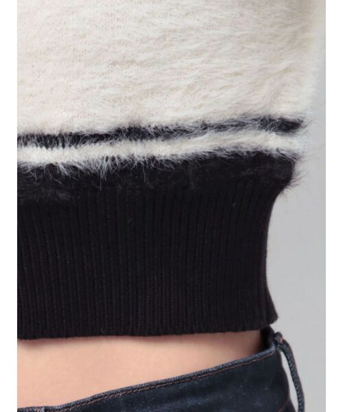 EMODA（エモダ）の「シャギージップニット（ニット/セーター・レディース・グレー/ピンク/ブラック/ブルー・FREE）」の21枚目の写真