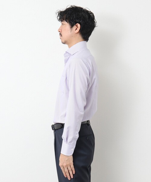 NOLLEY’S(ノーリーズ)の「SMART TECH《吸水速乾/防シワ》イージーアイロンWD ドレスシャツ 25SS(シャツ/ブラウス・メンズ・ホワイト/ブルー系その他/パープル系その他・S/M/L/XL)」の13枚目の写真