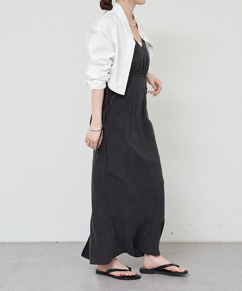 SHENERY（シーナリー）の「《春アウター》《洗える》ショートシャツブルゾン（ブルゾン・レディース・ネイビー/オフホワイト・FREE）」の7枚目の写真