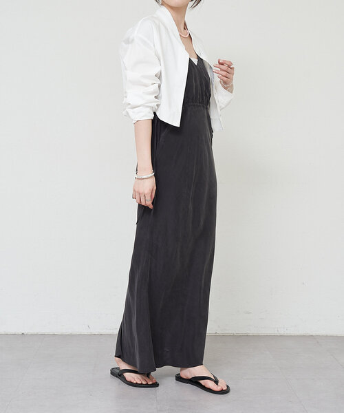 SHENERY（シーナリー）の「《春アウター》《洗える》ショートシャツブルゾン（ブルゾン・レディース・ネイビー/オフホワイト・FREE）」の8枚目の写真