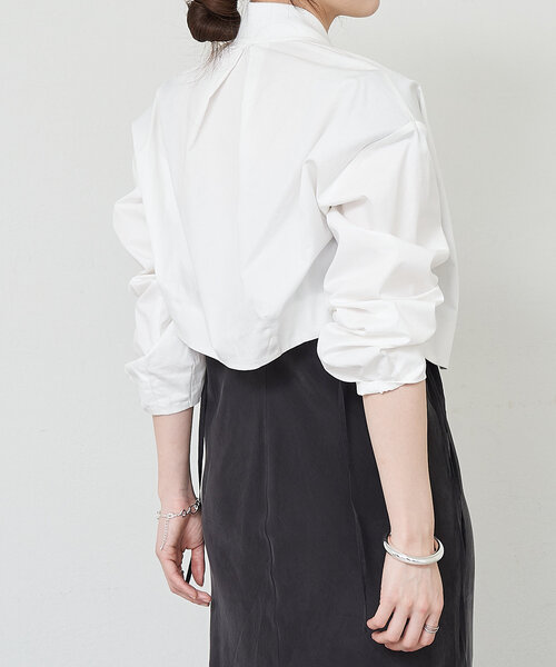 SHENERY（シーナリー）の「《春アウター》《洗える》ショートシャツブルゾン（ブルゾン・レディース・ネイビー/オフホワイト・FREE）」の14枚目の写真