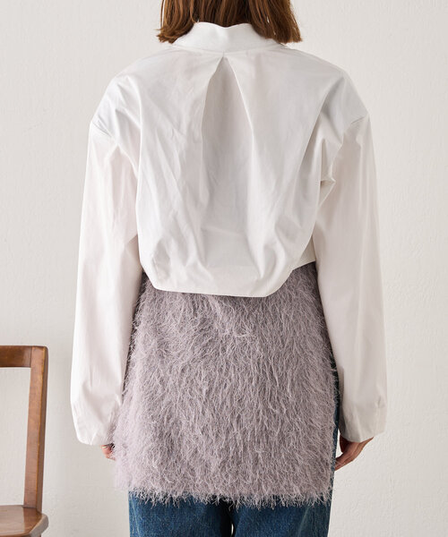 SHENERY（シーナリー）の「《春アウター》《洗える》ショートシャツブルゾン（ブルゾン・レディース・ネイビー/オフホワイト・FREE）」の19枚目の写真