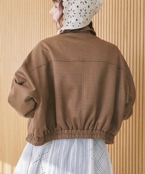 archives（アルシーヴ）の「スウェードブルゾン（ブルゾン・レディース・ブラウン/アイボリー・MEDIUM）」の9枚目の写真