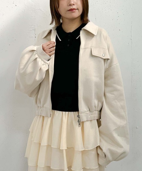 archives（アルシーヴ）の「スウェードブルゾン（ブルゾン・レディース・ブラウン/アイボリー・MEDIUM）」の14枚目の写真