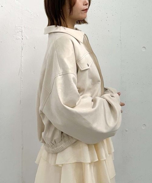 archives（アルシーヴ）の「スウェードブルゾン（ブルゾン・レディース・ブラウン/アイボリー・MEDIUM）」の17枚目の写真