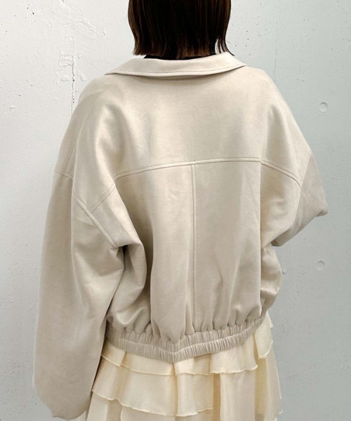 archives（アルシーヴ）の「スウェードブルゾン（ブルゾン・レディース・ブラウン/アイボリー・MEDIUM）」の18枚目の写真