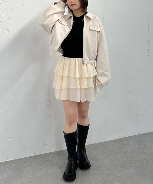 archives（アルシーヴ）の「スウェードブルゾン（ブルゾン・レディース・ブラウン/アイボリー・MEDIUM）」の19枚目の写真