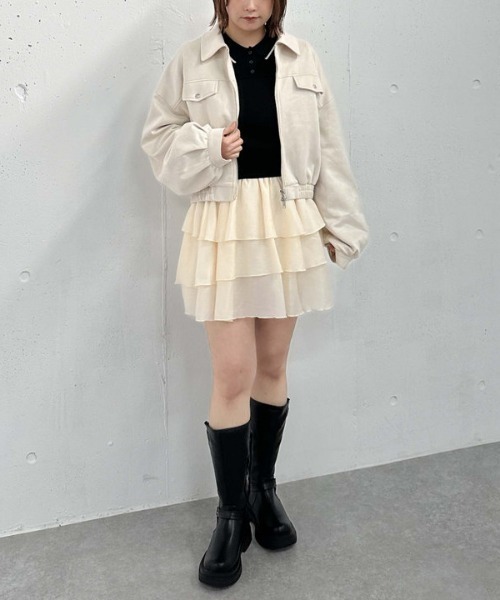 archives（アルシーヴ）の「スウェードブルゾン（ブルゾン・レディース・ブラウン/アイボリー・MEDIUM）」の20枚目の写真