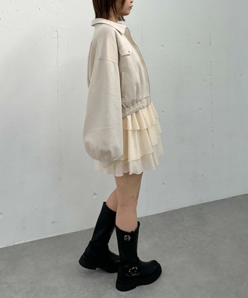 archives（アルシーヴ）の「スウェードブルゾン（ブルゾン・レディース・ブラウン/アイボリー・MEDIUM）」の22枚目の写真