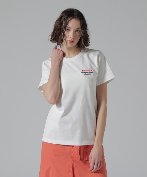 AVIREX(アヴィレックス)の「《直営店限定》USAFA SQUADRONS EMB T-SHIRT/USAFAスコードロン刺繍Tシャツ(Tシャツ/カットソー・レディース・ホワイト/オレンジ/チャコールグレー・F)」の4枚目の写真