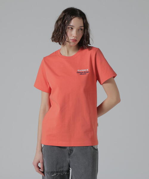 AVIREX(アヴィレックス)の「《直営店限定》USAFA SQUADRONS EMB T-SHIRT/USAFAスコードロン刺繍Tシャツ(Tシャツ/カットソー・レディース・ホワイト/オレンジ/チャコールグレー・F)」の5枚目の写真