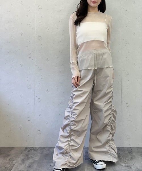 Per sist ence(パーシエンス)の「ラメシアーメロウ配色プルオーバー(Tシャツ/カットソー・レディース・グレー/アイボリー/ブラック・FREE)」の4枚目の写真