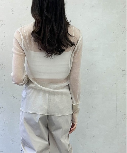 Per sist ence(パーシエンス)の「ラメシアーメロウ配色プルオーバー(Tシャツ/カットソー・レディース・グレー/アイボリー/ブラック・FREE)」の7枚目の写真