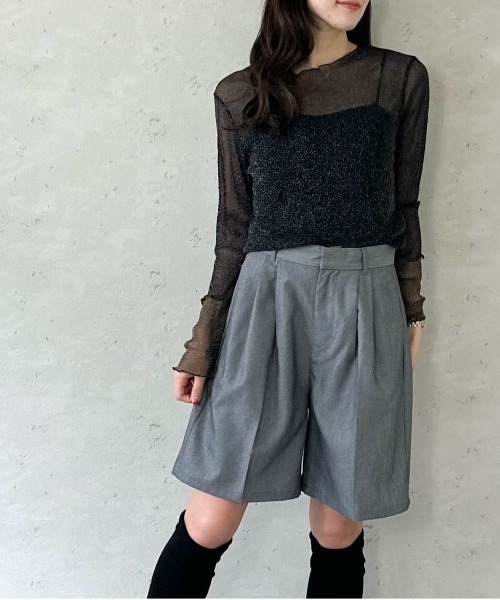 Per sist ence(パーシエンス)の「ラメシアーメロウ配色プルオーバー(Tシャツ/カットソー・レディース・グレー/アイボリー/ブラック・FREE)」の12枚目の写真