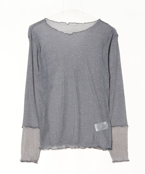 Per sist ence(パーシエンス)の「ラメシアーメロウ配色プルオーバー(Tシャツ/カットソー・レディース・グレー/アイボリー/ブラック・FREE)」の19枚目の写真