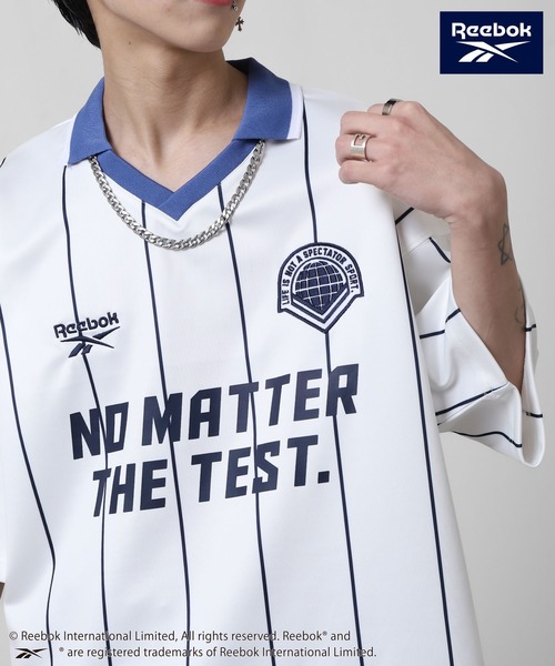 Reebok(リーボック)の「【REEBOK】 ユニフォームデザイン サッカー Tシャツ / 半袖 / ロゴ / ワッペン刺繍(Tシャツ/カットソー・メンズ・ホワイト/ブラック/サックスブルー/チャコール・LARGE/X-LARGE/MEDIUM)」の5枚目の写真