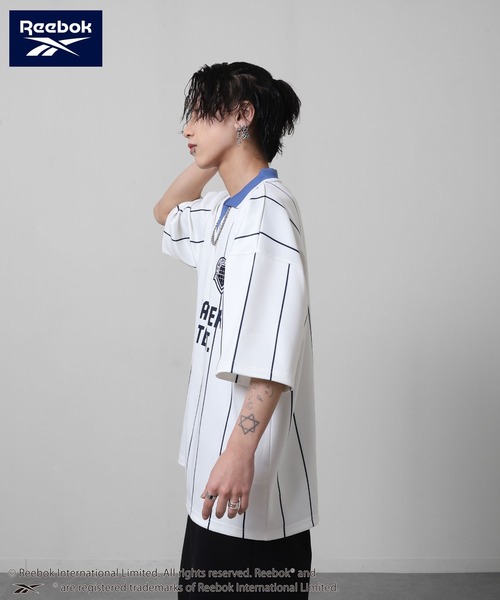 Reebok(リーボック)の「【REEBOK】 ユニフォームデザイン サッカー Tシャツ / 半袖 / ロゴ / ワッペン刺繍(Tシャツ/カットソー・メンズ・ホワイト/ブラック/サックスブルー/チャコール・LARGE/X-LARGE/MEDIUM)」の6枚目の写真