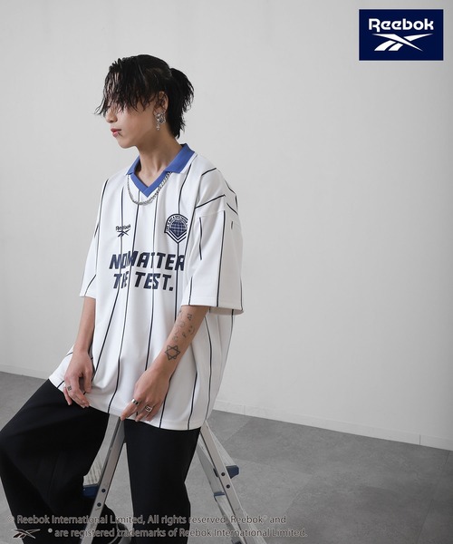Reebok(リーボック)の「【REEBOK】 ユニフォームデザイン サッカー Tシャツ / 半袖 / ロゴ / ワッペン刺繍(Tシャツ/カットソー・メンズ・ホワイト/ブラック/サックスブルー/チャコール・LARGE/X-LARGE/MEDIUM)」の8枚目の写真