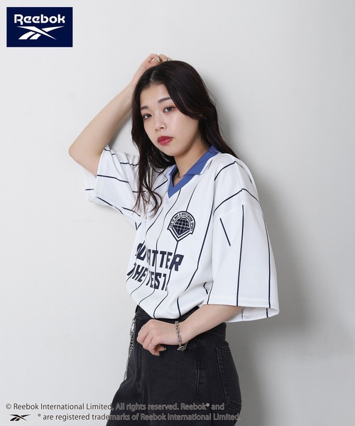 Reebok(リーボック)の「【REEBOK】 ユニフォームデザイン サッカー Tシャツ / 半袖 / ロゴ / ワッペン刺繍(Tシャツ/カットソー・メンズ・ホワイト/ブラック/サックスブルー/チャコール・LARGE/X-LARGE/MEDIUM)」の13枚目の写真