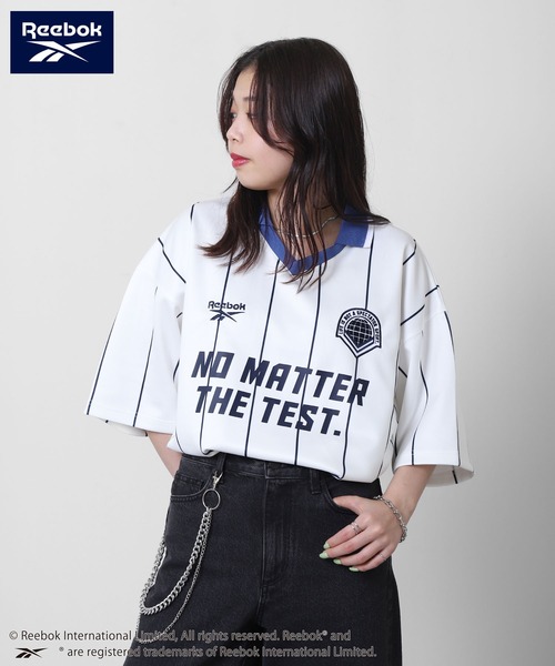 Reebok(リーボック)の「【REEBOK】 ユニフォームデザイン サッカー Tシャツ / 半袖 / ロゴ / ワッペン刺繍(Tシャツ/カットソー・メンズ・ホワイト/ブラック/サックスブルー/チャコール・LARGE/X-LARGE/MEDIUM)」の12枚目の写真