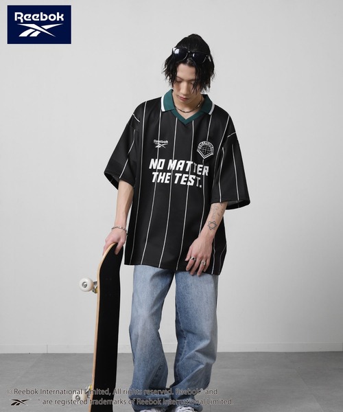 Reebok(リーボック)の「【REEBOK】 ユニフォームデザイン サッカー Tシャツ / 半袖 / ロゴ / ワッペン刺繍(Tシャツ/カットソー・メンズ・ホワイト/ブラック/サックスブルー/チャコール・LARGE/X-LARGE/MEDIUM)」の17枚目の写真